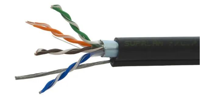 Кабель SUPRLAN Light F/UTP Cat.5e 4x2xAWG25 Cu PE Outdoor T-FG8 (с тросом)